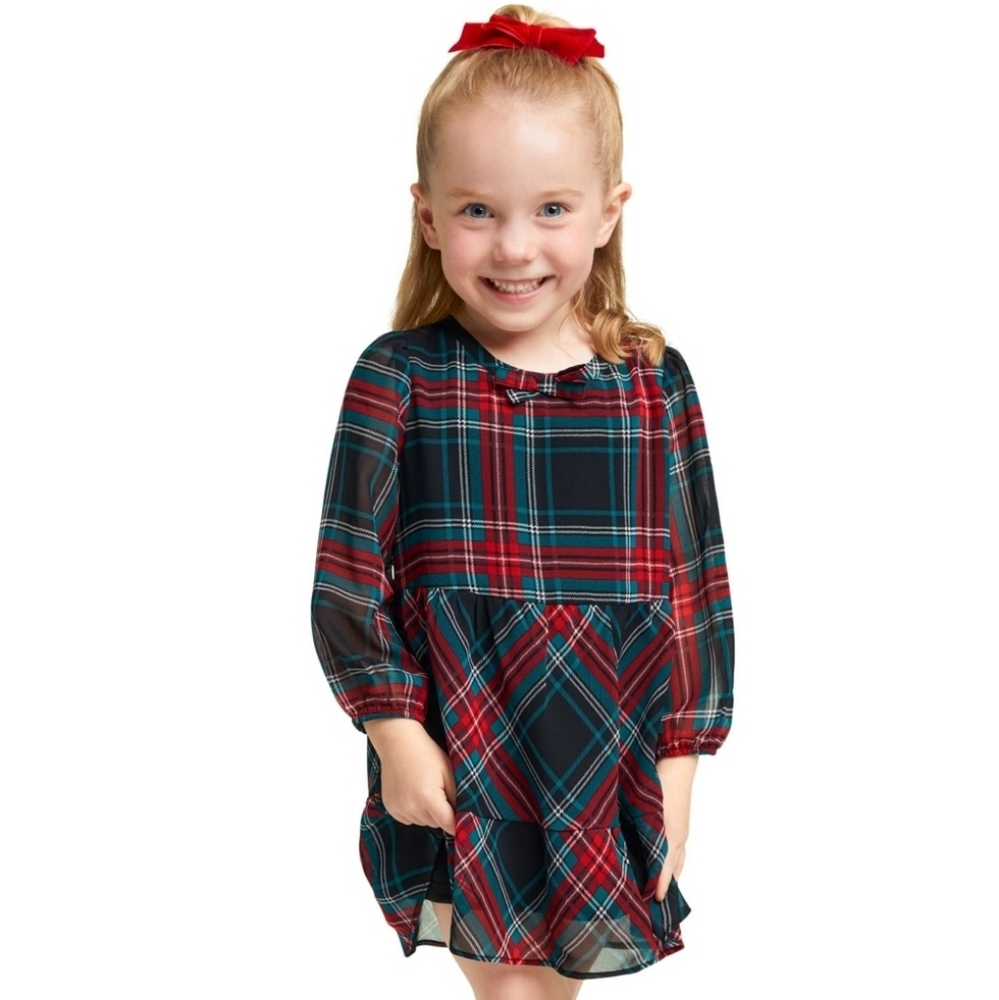Draper James Plaid Girls Christmas Dress